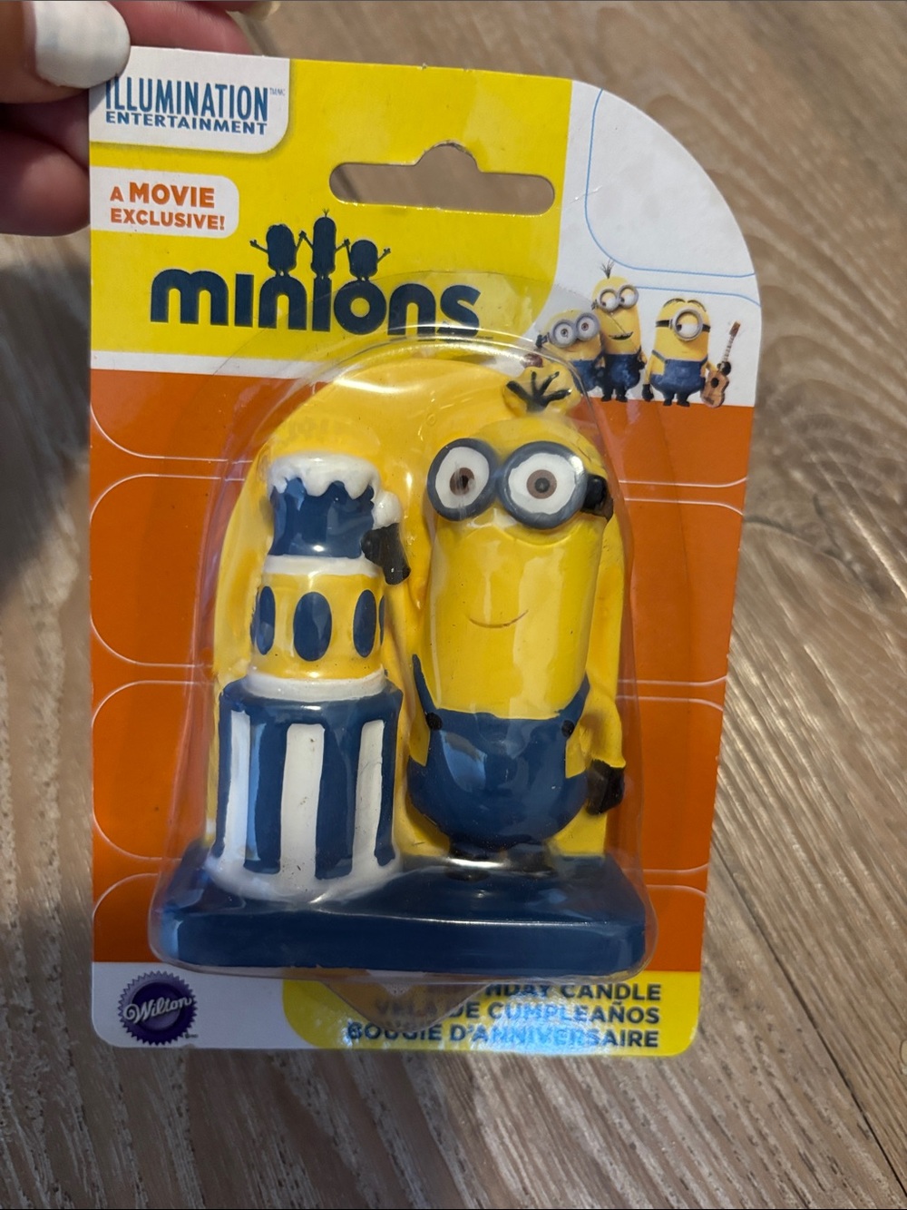 Minions Yellow and Blue Party Cake Candle by Illumination